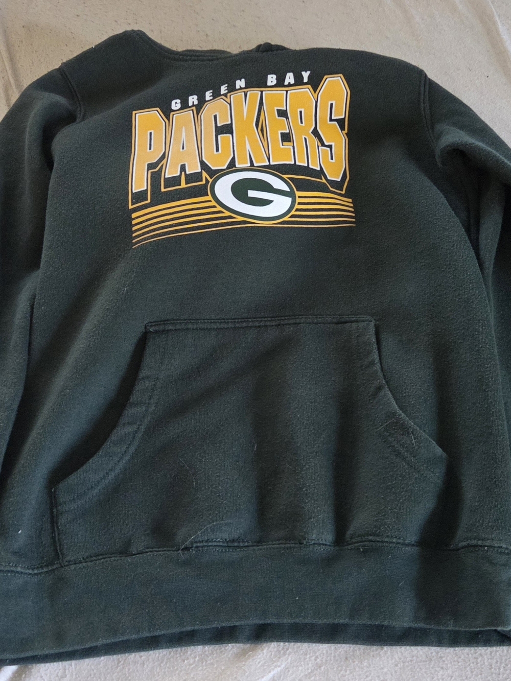 NFL Team Apparel Green Bay Packers Green Hoodie NFL Football youth Medium